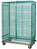 QUANTUM Dolly Security Cage Unit, 70" High, 800lbs, NSF, Chrome/Epoxy