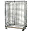 QUANTUM Dolly Security Cage Unit, 70" High, 800lbs, NSF, Chrome/Epoxy