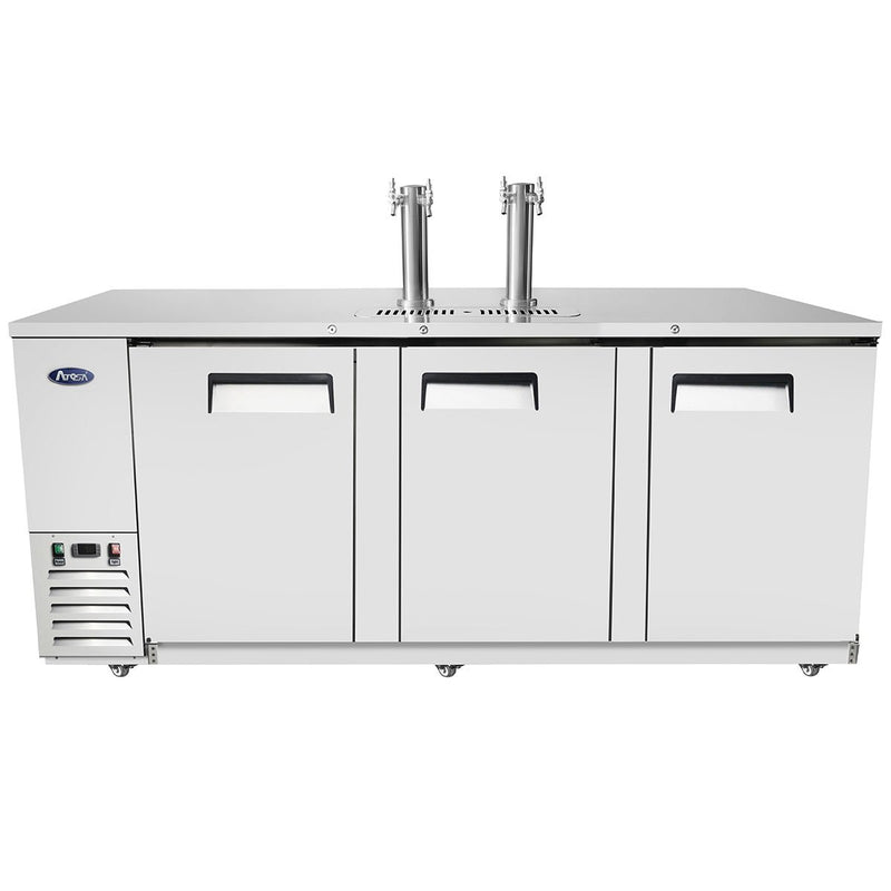 ATOSA 90" Keg Cooler, All SS, Dual Faucet Tower, 90"x28"x40" MKC90