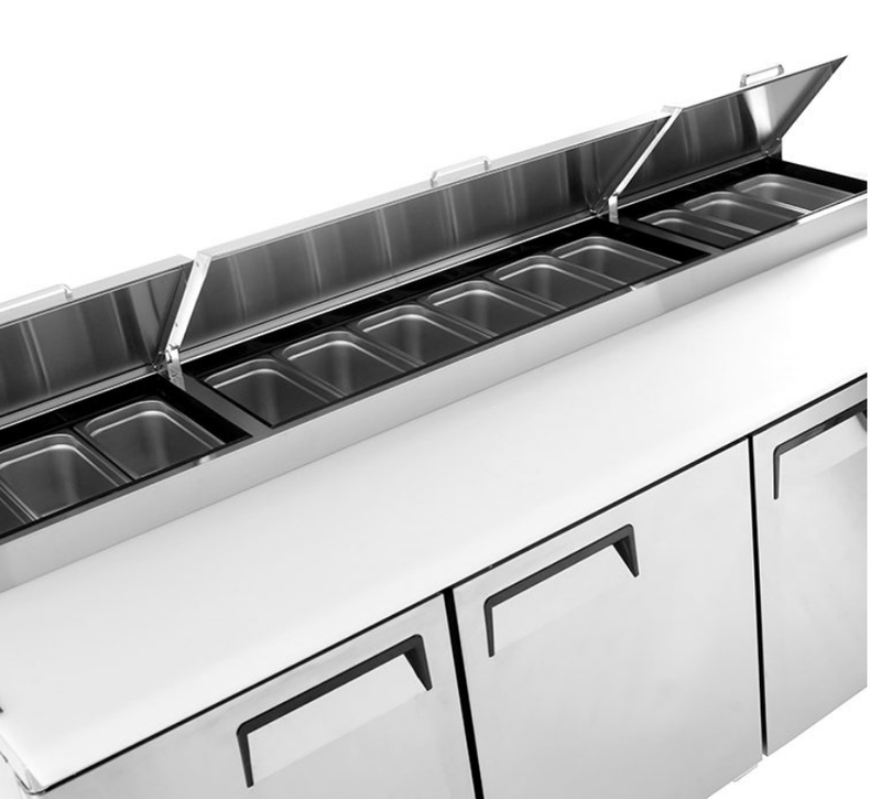 Suttonaire MPF8203 Triple Door 93" Refrigerated Pizza Prep Table