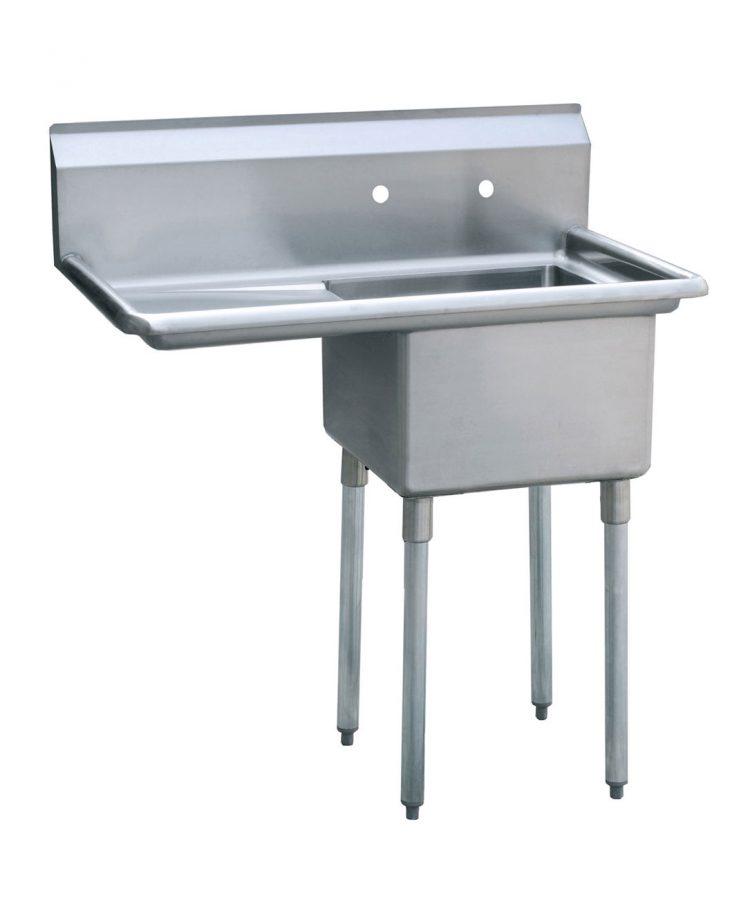 ATOSA S/S 18x18 1-Comp Sink w/Left Drainboard, NSF, MRSA-1-L