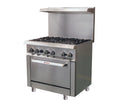 IKON IR-6-36 - 36" Commercial Gas Range - 6 burners with oven