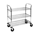 Metro MW707 MW Standard Duty Utility Cart MW700 Series Open Design (3) Wire Shelves Shelf Size 36"W X 21"D