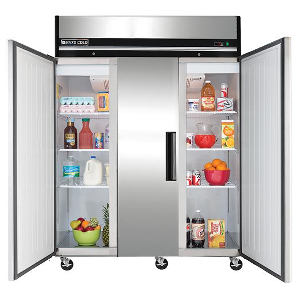 MXCR-72FDHC Reach-in Refrigerator, Triple Door, Top Mount