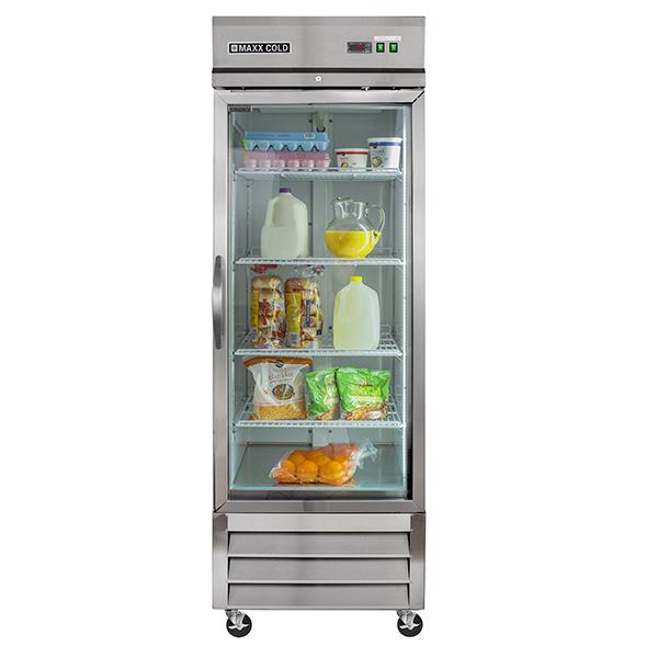 MXCR-23GDHC Reach-In Refrigerator,  Glass Door, Bottom Mount