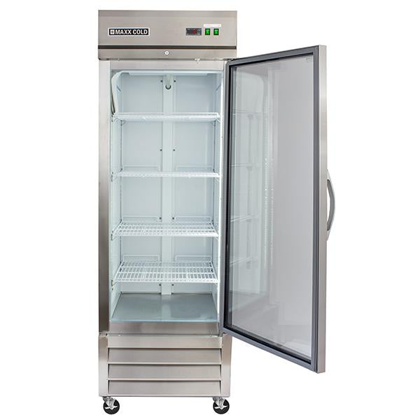 MXCR-23GDHC Reach-In Refrigerator,  Glass Door, Bottom Mount