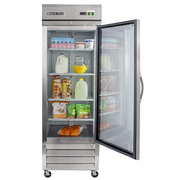 MXCR-23GDHC Reach-In Refrigerator,  Glass Door, Bottom Mount