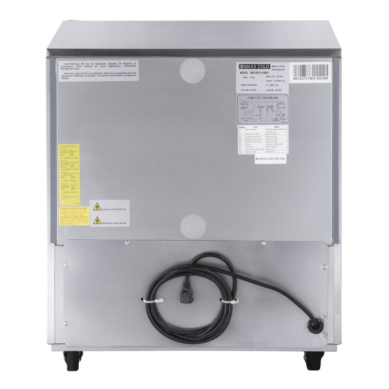 MXCR27U-FBHC  Undercounter Refrigerator, Compact, Single Door