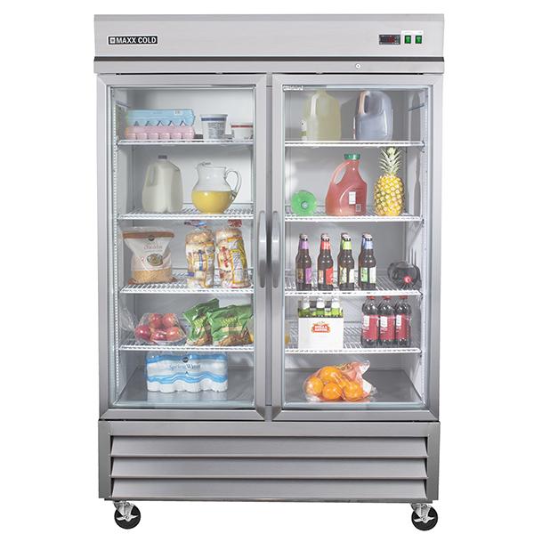 MXCR-49GDHC Reach-In Refrigerator, Glass Door, Bottom Mount