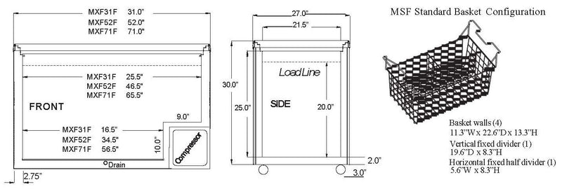 MXF31F Mobile Ice Cream Freezer