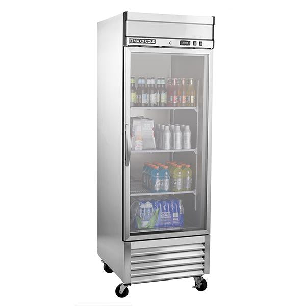 MXSR-23GDHC Reach-In Refrigerator, Single Door, Bottom Mount, Glass