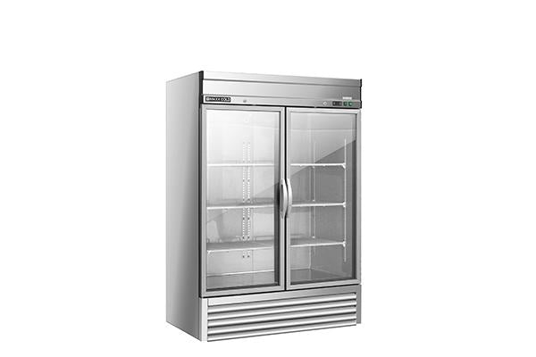 MXSR-49GDHC Reach-In Refrigerator, Double Door, Bottom Mount, Glass