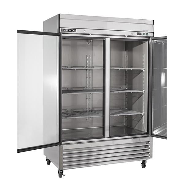 MXSR-49GDHC Reach-In Refrigerator, Double Door, Bottom Mount, Glass