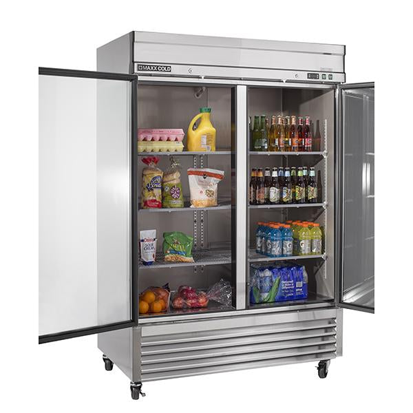 MXSR-49GDHC Reach-In Refrigerator, Double Door, Bottom Mount, Glass