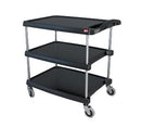 Metro MY2030-34BL myCart Series Utility Cart (3) Shelves Open Base 34-3/8"W X 23-7/16"D X 35-1/2"H