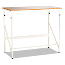Standing Height Desk, 48w X 24d X 50h, Beech/cream