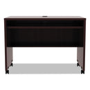 Alera Valencia Mobile Workstation Desk, 41 3/8 X 23 5/8 X 29 7/8, Mahogany