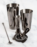 Mercer M37101BK Basic Cocktail Shaker Set in Black Finish
