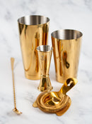 Mercer M37101GD Basic Cocktail Shaker Set in Gold Plated Finish