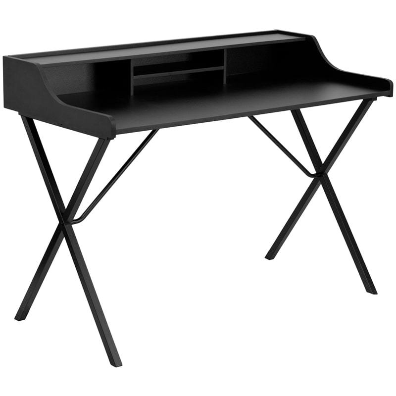 Black Computer Desk with Top Shelf by Flash Furniture
