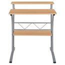 Clifton Maple Computer Desk with Top and Lower Storage Shelves by Flash Furniture