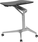 Mobile Sit-Down, Stand-Up Computer Ergonomic Desk by Flash Furniture