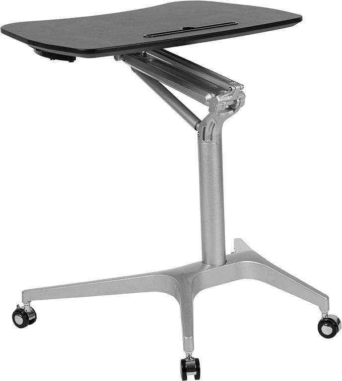 Mobile Sit-Down, Stand-Up Computer Ergonomic Desk by Flash Furniture