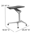 Mobile Sit-Down, Stand-Up Computer Ergonomic Desk by Flash Furniture