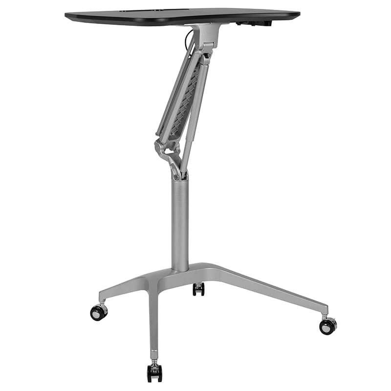 Mobile Sit-Down, Stand-Up Computer Ergonomic Desk by Flash Furniture
