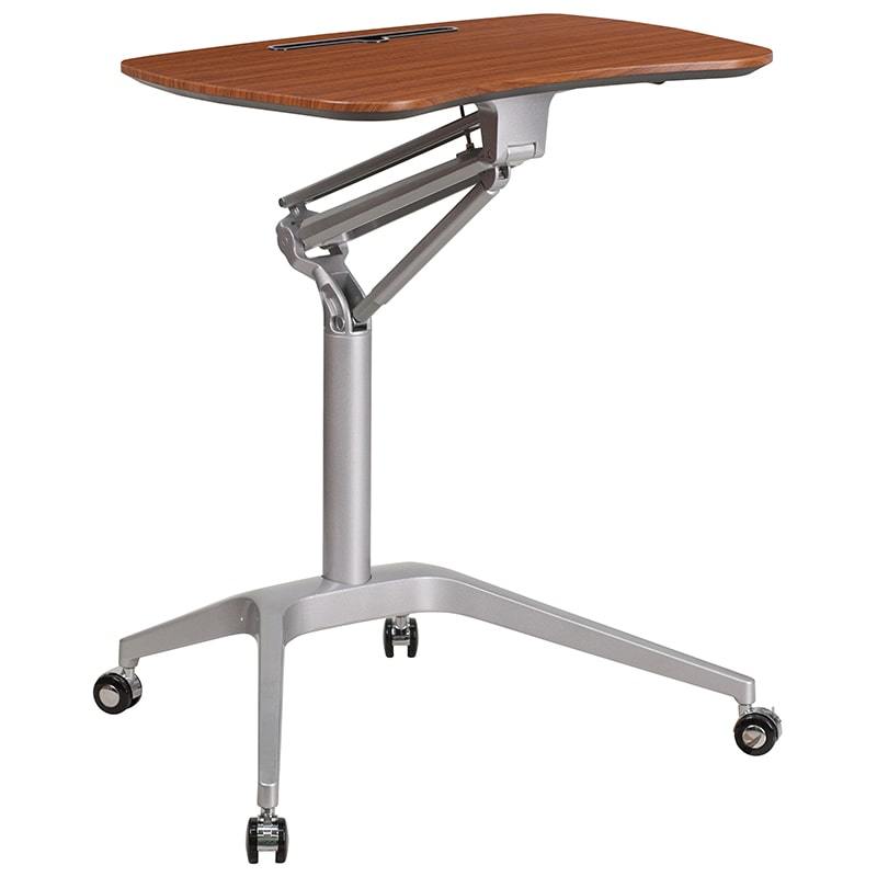 Mobile Sit-Down, Stand-Up Computer Ergonomic Desk by Flash Furniture