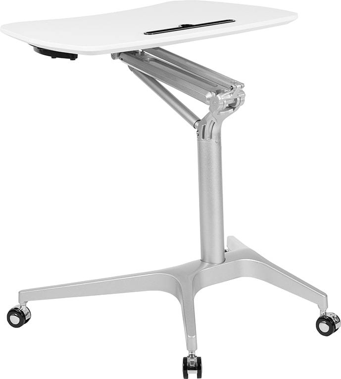 Mobile Sit-Down, Stand-Up Computer Ergonomic Desk by Flash Furniture