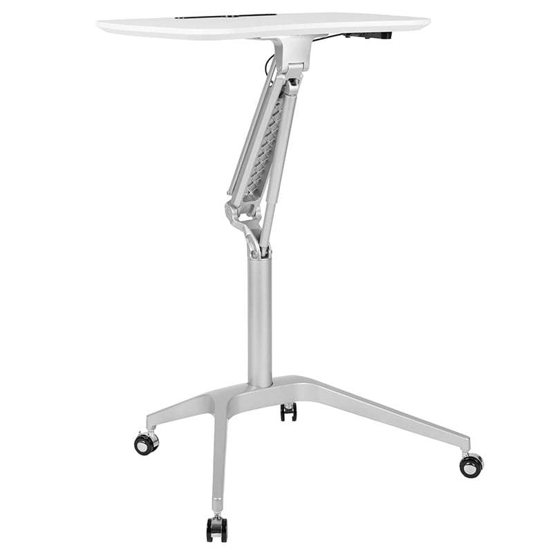 Mobile Sit-Down, Stand-Up Computer Ergonomic Desk by Flash Furniture