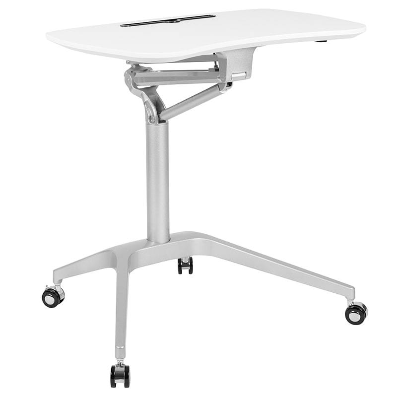 Mobile Sit-Down, Stand-Up Computer Ergonomic Desk by Flash Furniture