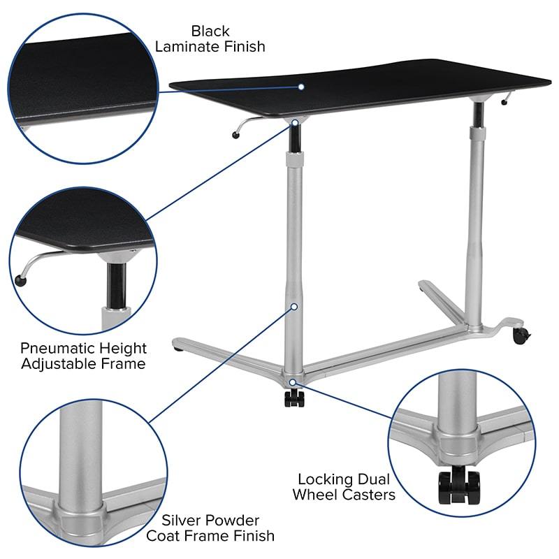 Sit-Down, Stand-Up Computer Ergonomic Desk by Flash Furniture