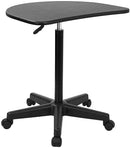 Black Sit to Stand Mobile Laptop Computer Desk