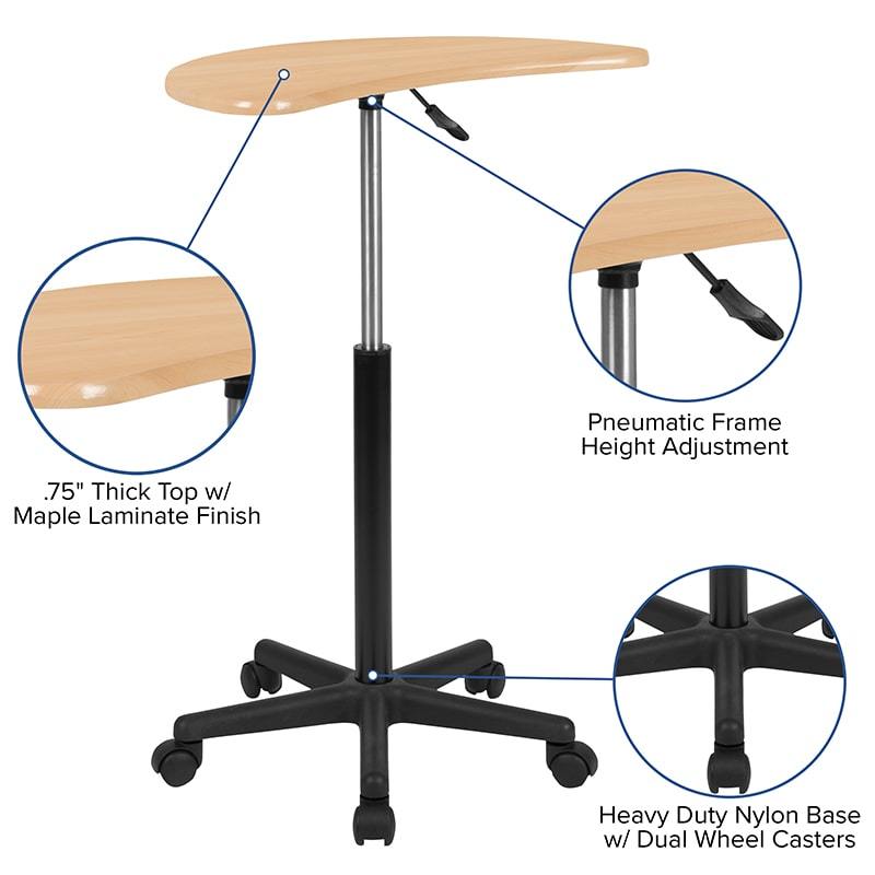 Stand Mobile Laptop Computer Desk by Flash Furniture