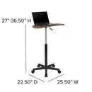 Stand Mobile Laptop Computer Desk by Flash Furniture