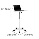 Stand Mobile Laptop Computer Desk by Flash Furniture