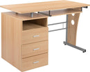 Three Drawer Pedestal and Pull-Out Keyboard Tray by Flash Furniture