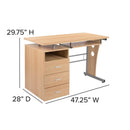 Three Drawer Pedestal and Pull-Out Keyboard Tray by Flash Furniture