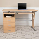 Three Drawer Pedestal and Pull-Out Keyboard Tray by Flash Furniture