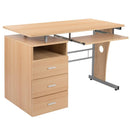 Three Drawer Pedestal and Pull-Out Keyboard Tray by Flash Furniture