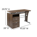 Three Drawer Pedestal and Pull-Out Keyboard Tray by Flash Furniture