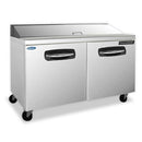 Nor-Lake NLSP60-16A 60 Inch Sandwich Prep Table, 2 Door