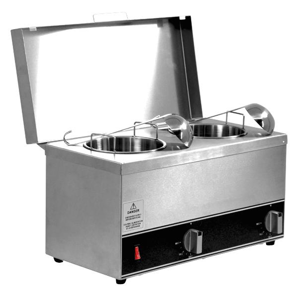 Omcan |44182|  Double Pot Sauce Warmer countertop (FW-CN-0252)