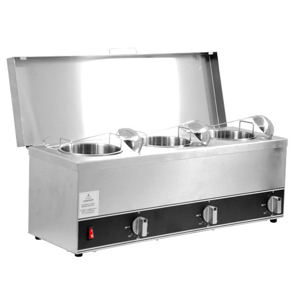 Omcan |44183|  Triple Pot Sauce Warmer countertop (FW-CN-0253)