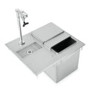 John Boos PB-DIIBWS2118-P 21" x 18" Drop In Ice Bin With Faucet - Stainless Steel