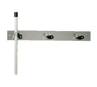 John Boos PB-MH-3-X Mop Hanger Stainless Steel With (3) Rubber Cam Grip