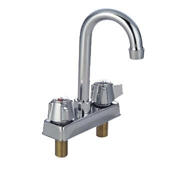 John Boos PBF-4-D-LF-X Economy Faucet Deck Mount 3-1/2" Gooseneck Spout 4" Centers