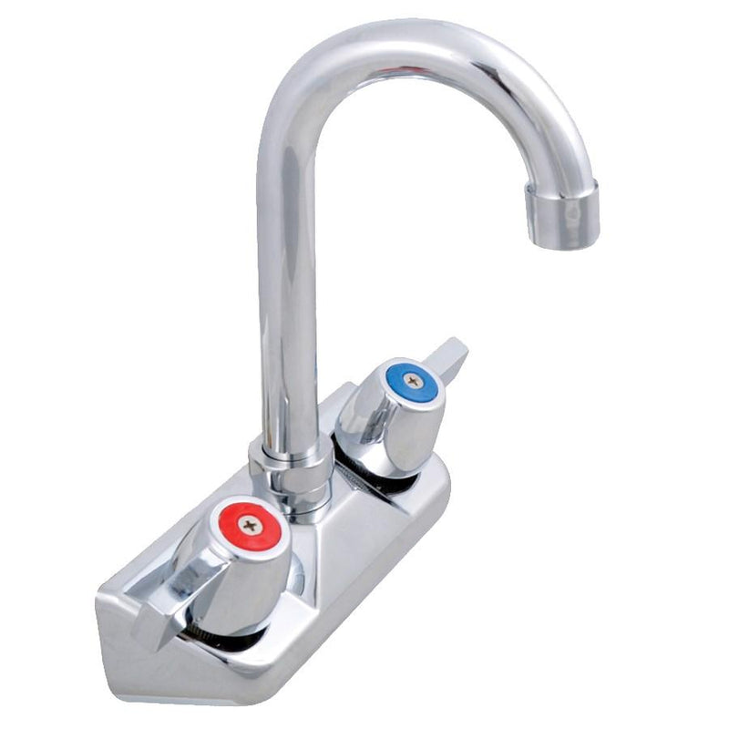 John Boos PBF-4-S-LF-X Economy Faucet Splash Mount 3-1/2" Gooseneck Spout 4" Centers